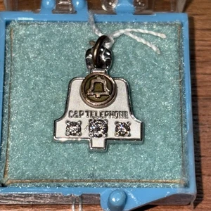 SEHR SELTENER C&P Telephone Co. 10K Gold & Diamant 40 Jahre Service Anhänger/Charm - Bild 1 von 8