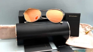 Bvlgari Italy 6120 2014/4Z Aviator Rose Ochilata Sunglasses $750 NIB #4 - Picture 1 of 9