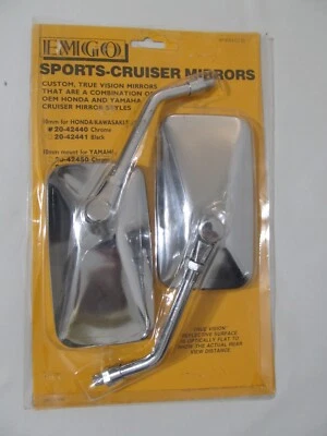 Espejo retrovisor vintage EMGO para motocicleta 10 mm para HONDA/KAWASAKI/SUZUKI 20-42440 cromado Foto 1 de 4