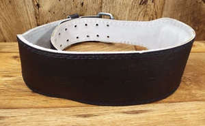 Vintage Golds Gym Brown Learher Padded Weight Lifting Belt Size L/XL 34-43-VG+ - Picture 1 of 8