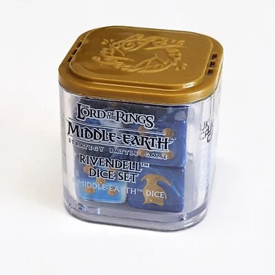 Lord of the Rings Rivendell Dice Set, 8 Pieces Middle Earth Strategy Battle Game - Image 1 of 4