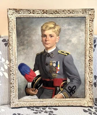 Antigua pintura de retrato de Thomas E.Stephens firmada de colección de Edgar Garbisch Jr. Foto 1 de 4