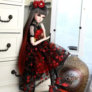 1/3 Kugelgelenk Mädchen 60 cm BJD Puppe + Wechselaugen komplettes Outfit Upgrade Makeup - Bild 1 von 12