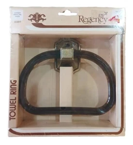 NOS VINTAGE GRAY LUCITE TOWEL RING HOLDER MCM BATH DECOR - Picture 1 of 9