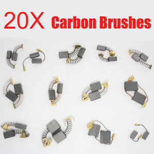 20pcs Carbon Brushes Various Size Repairing Part Tool For Generic Electric Motor