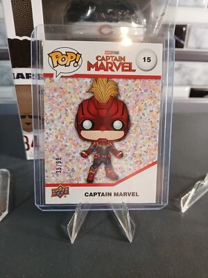 2023 Upper Deck Funko POP! Marvel Captain Marvel Glitter Bomb #15 #'d /99 Helmet - Image 1 of 3