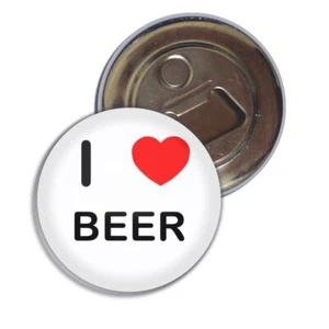 Bier I Love Herz Kühlschrankmagnet Flaschenöffner (55 mm) - Bild 1 von 2