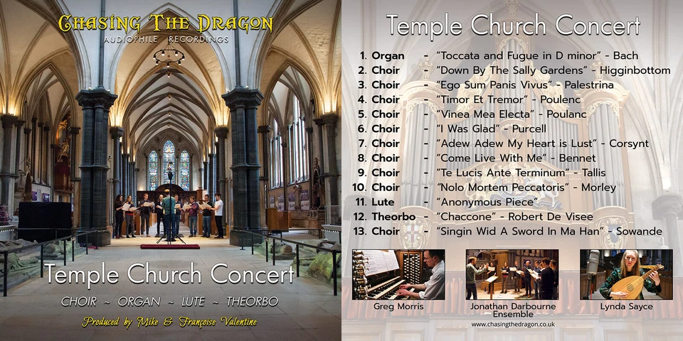 CHASING THE DRAGON CD - AUDIOPHILE RECORDINGS - TEMPLE CHURCH CHOIR - Image 1 of 1