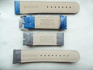 SUPERB RARE, NEW 2 INVICTA LEATHER BANDS, PADDED, 24mm, HAND MADE NEW CONDITION. - Picture 1 of 7