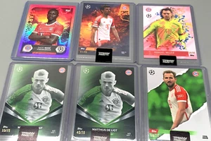 6x Topps Total Football Nummeriert Bayern - Müller Neuer De Ligt Kane Mane /25 - Picture 1 of 6
