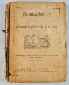 Sonntagschulbuch Sunday School Book Evangelical Lutheran Antique Book 1876 (O) - Picture 1 of 12