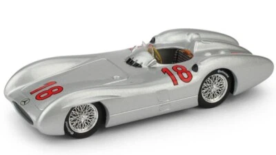 MODELLINO AUTO F1 STATICO BRUMM MERCEDES W196 FANGIO 1954 #18 FRANCE GP 1/43 - Immagine 1 di 4