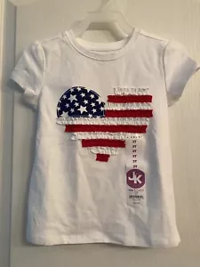 Girls 3t J Khaki USA Flag Patriotic T-shirt - Picture 1 of 4