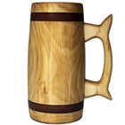 Holzkrug Bierkrug 0,7 L Krug Humpen Becher Bierholzkrug Holz Birke in Handarbeit