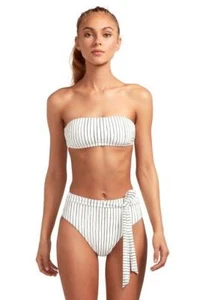 VITAMIN A SWIM BOLERO STRIPE 'MILA' BANDEAU BIKINI TOP (6/S) NWT - Picture 1 of 5