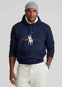 POLO RALPH LAUREN Men’s SZ 4XL-Tall Navy Hoodie Big Pony RALPH LAUREN Script - Picture 1 of 4