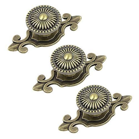 MY MIRONEY Antique Bronze Cabinet Knobs with Backplates Zinc Alloy Drawer Pul Cover