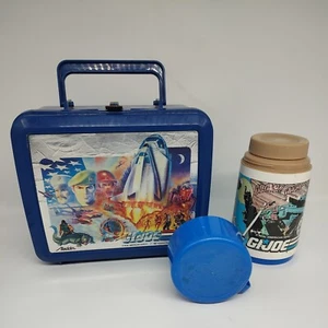 GI Joe A Real American Hero Lunchbox, 1986 jet and thermos - Picture 1 of 10