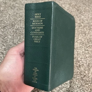 LDS Mini Quad Scriptures Book Of Mormon D&C Old New Testament Bible 2003 Green - Bild 1 von 16