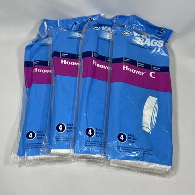 Hoover Type C Vacuum Bags Bottom Fill Upright Convertible 4-Pack X 4 (16 Total) - Image 1 of 4
