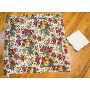 Charter Club Echo Schal Baumwolle Seide Mischung Rose Blume Bouquet 31" x 31,5" - Bild 1 von 8