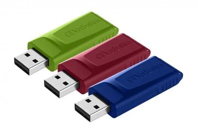 Verbatim Slider USB-flash-drive multipack 16GB - USB 2.0-3x USB memory stick - l - Photo 1/4