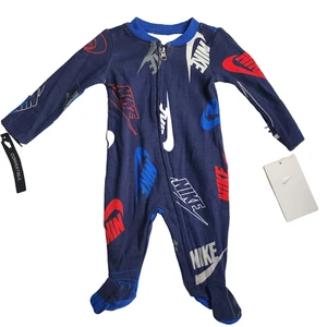 Nike Baby boy Logo Sleep & Play Full Zip Coverall Size 3 Months! - Bild 1 von 4