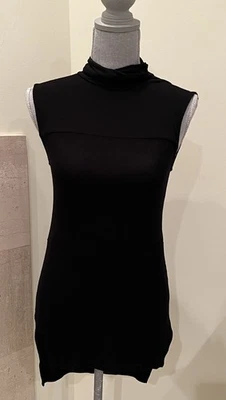 Feel The Piece Terre Jacobs Knit Hi Low Tank Black  X Sm- Small $136 - Image 1 of 4