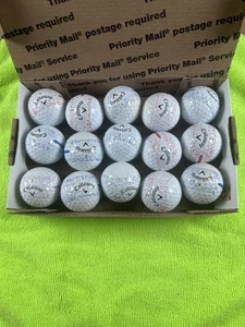 15 Callaway Supersoft Splatter 360 White 5A/4A Near Mint Used Golf Balls - Picture 1 of 2