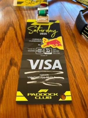 Isack Hadjar Signed 2025 Hungary F1 GP Paddock Club Pass  - Image 1 of 3