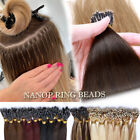 Russian Thick Nano Ring Tip Remy Human Hair Extensions Micro Beads 150G 150S Icy