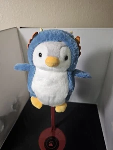 Aurora - Small Blue PomPom Penguin - 7" Dragon - Playful Stuffed Animal T1 - Picture 1 of 7