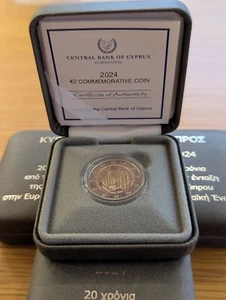 Cyprus 2024 2 Euro Proof Coin 20 years member in the European Union - Afbeelding 1 van 3