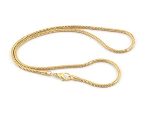 Catena Ottone Serpente Placcato Oro, Catena Gioielli 5173 - Foto 1 di 4