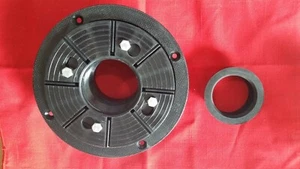 ✅ PVC Shower Floor Round Drain Base W/ Threaded Adapter & Rubber Coupler Flange - Picture 1 of 2