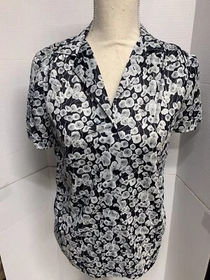 Blusa Vera Muestra Vintage Talla 10 Negra Gris Blanca Buen Estado  Foto 1 de 4