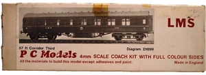 PC Modelle LMS 57' Korridor 3. D1899 mit vorlackierten Seiten 4 mm 00 Stärke Kit T48 - Bild 1 von 22