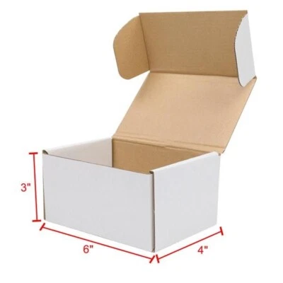 50 6x4x3" Cardboard Paper Boxes Mailing Packing Shipping Box Corrugated Carton - Image 1 of 4