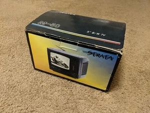 Strata M-50 5" B/W Black/White TV Television Vintage Original Box AC/DC Portable - Picture 1 of 9