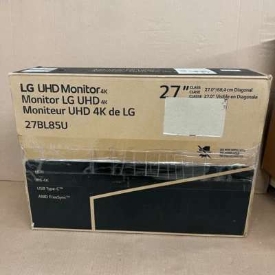 NEW LG 273840x2160 IPS, HDMI Dp USB3.0 USB-C, 27” Pivot Height Adjust Monitor - Image 1 of 4