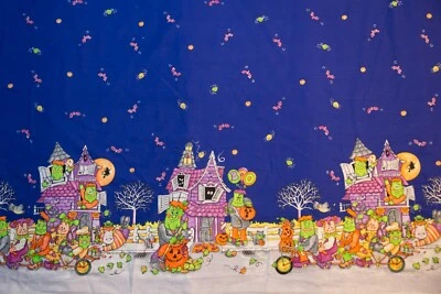 Daisy Kingdom Frankiestein Frankenstein Double Border Fabric BTHY Halloween