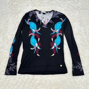 Suéter estampado cuello en V para mujer Versace Collection diseñador lujo - Imagen 1 de 8