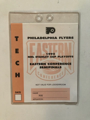 PHILADELPHIA FLYERS VINTAGE 1995 NHL STANLEY CUP PLAYOFFS WORK CREDENTIAL PASS Cover