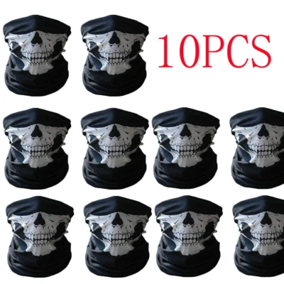 10Pcs Cycling Ghost Biker SKULL FACE MASK Motorcycle Balaclava Hood Sport Ski CS - Image 1 of 4