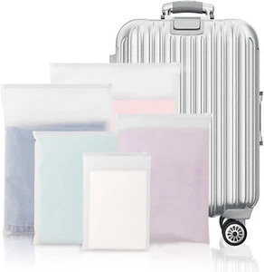 30x Travel Clothes Bags Frosted Resealable Bag Plastic Zip-lock Seal Storage Bag - Picture 1 of 7