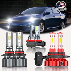 9005 9006 Bombillas LED faros for Toyota Corolla 2001-2012 2013 Luz alta y baja - Picture 1 of 24
