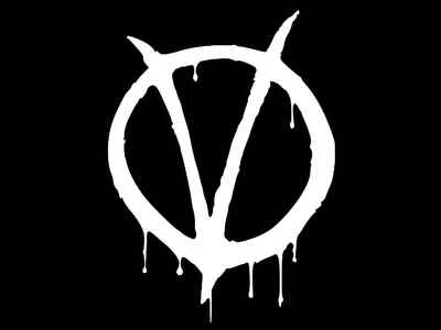 V FOR VENDETTA LOGO Vinyl Decal Car Wall Truck Sticker CHOOSE SIZE COLOR - Image 1 of 3
