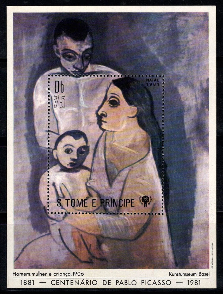 Sao Tomé-et-Principe 1981 Mi. Bl. 69A Bloc Feuillet 100% Sans gomme Picasso, mèr - Photo 1/1