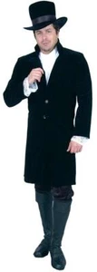Gentleman Jim Top Coat Vampire Ripper Fancy Dress Up Halloween Adult Costume - Picture 1 of 4