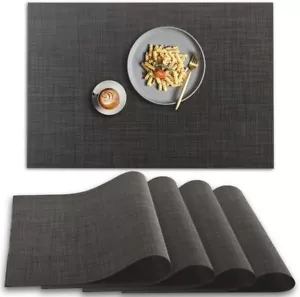 4 PCS of Washable Non Slip Heat Resistant Place Mats PVC Placemat - Picture 1 of 5